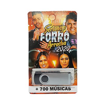 Pendrive musical 700-1000 musicas sertanejo forró arrocha 2020