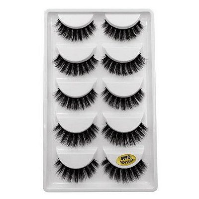 Cartela de Cílios 3D 5 pares - Modelo G600