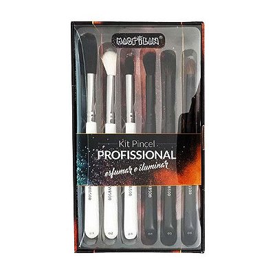 Kit 6 Pincéis de Esfumar Profissionais WB500 - Macrilan