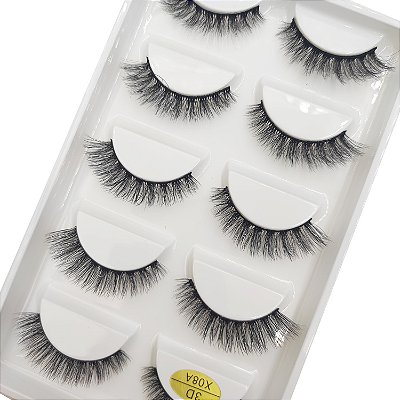 MédioCartela de Cílios 3D 5 pares - Modelo X08A