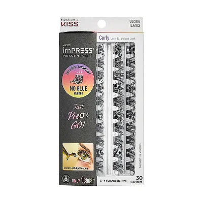 Cílios Postiços ImPRESS Press-on Falsies Curly - Kiss New York