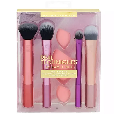 Kit de Pincéis e Esponjas Sunkissed Brush Set (1917) - Real Techniques
