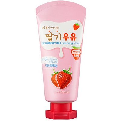 Espuma de Limpeza Facial Cleansing Foam de Morango e Leite 120ml - Kwailnara