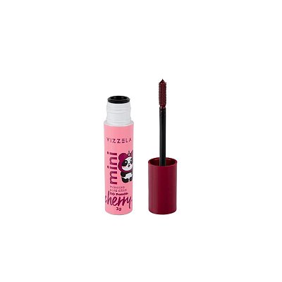 Mini Máscara Para Cílios Bordô No Panda Cherry - Vizzela