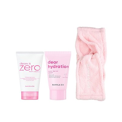 Trio Skin Care Mini Espuma + Mini Hidratante + Faixa - Banila Co
