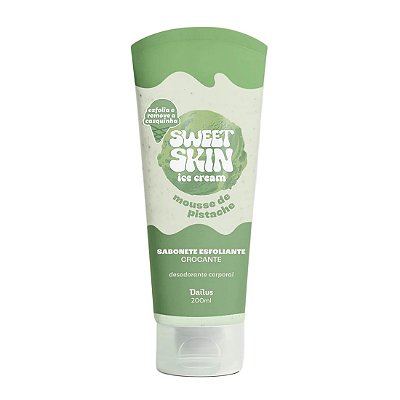 Sabonete Esfoliante Crocante Mousse de Pistache Sweet Skin Ice Cream - Dailus
