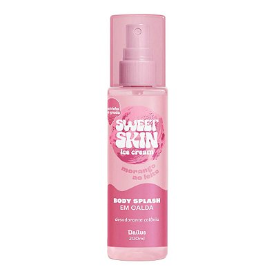 Body Splash em Calda Morango ao Leite Sweet Skin Ice Cream - Dailus