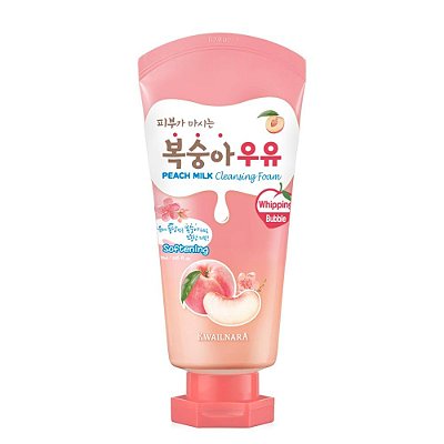 Espuma de Limpeza Facial Cleansing Foam de Pêssego e Leite 120ml - Kwailnara