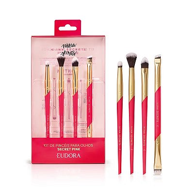 Kit Pincéis para Olhos Secret Pink - Niina Secrets