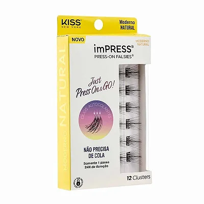 Cílios Postiços ImPRESS Press-on Falsies Moderno Natural - Kiss New York