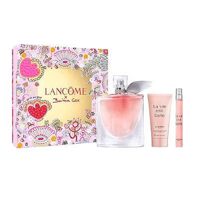 Kit Coffret La Vie Est Belle Lancôme Eau de Parfum 100ml + Mini + Hidratante