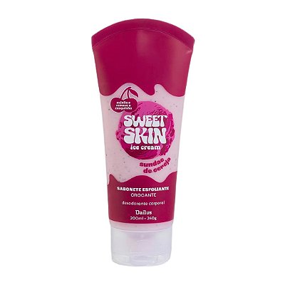 Sabonete Esfoliante Crocante Sundae de Cereja Sweet Skin Ice Cream - Dailus