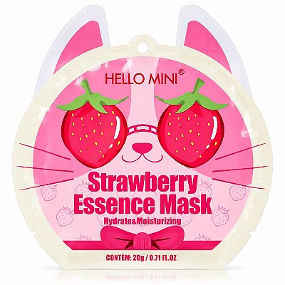 Máscara Facial Hidratante Morango Strawberry Essence Mask - Hello Mini