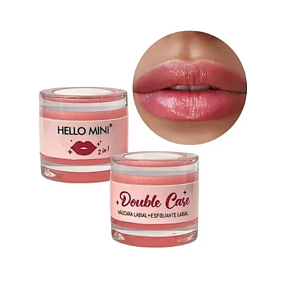 Máscara Labial + Esfoliante Labial Double Care - Hello Mini