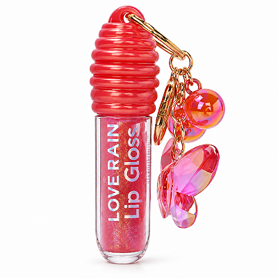 Gloss Shine com Chaveiro de Borboleta (cores aleatórias) - Love Rain