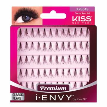 Cílios Postiços em Tufos Premium Curto sem Nó KPS04S - Kiss New York