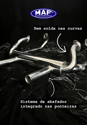 Escapamento Inox MAF Fusca modelo M-Klass