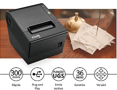 Impressora Térmica Não Fiscal Usb Elgin I9 - C/Guilhotina