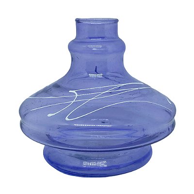 VASO PARA NARGUILE PEQUENO - LILAS COM LISTRAS BRANCAS