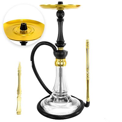 NARGUILE SULTAN MIID MILK INK GOLD - PRETO COM DOURADO
