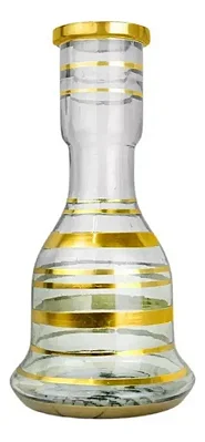 VASO SINO GOLD 30CM - TRANSPARENTE C/ DOURADO