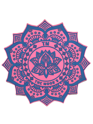 Tapete Mandala  The Moors - Rosa c/ Azul