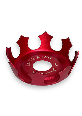Prato Coroa Love King Pequeno - Vermelho