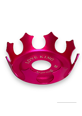 Prato Coroa Love King Pequeno - Rosa Pink