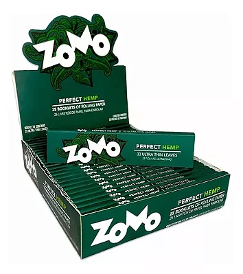 Caixa de Seda Zomo Perfect  Hemp Slim Cx Com 25 Livretos