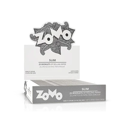 Caixa de Seda Zomo Rolling Paper Slim Cx Com 25 Livretos