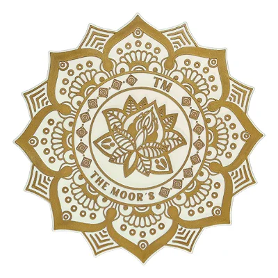 Tapete Mandala The Moors - Branco C/ Ouro