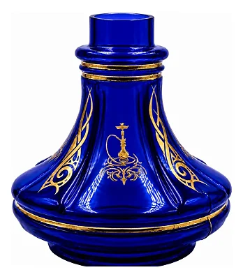 Vaso Narguile Pequeno Aladin Reforçado Azul Escuro