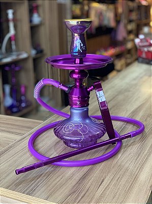 KIT NARGUILE COMPLETO TRITON HOOKAH - ROXO