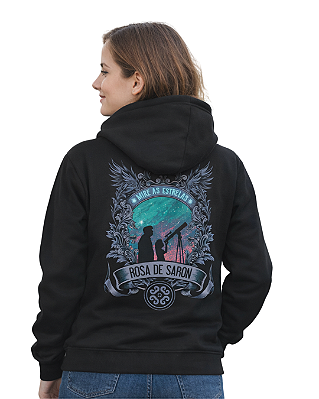 Blusa Moletom c/ Zíper - Rosa de Saron - Mire as Estrelas