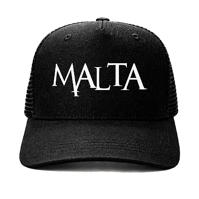 Boné Trucker - Malta - Logo Branco