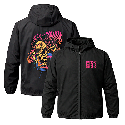 Blusa Corta Vento - Chuva TV - TV Skull