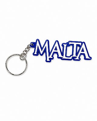Chaveiro 3D - Malta - Logo Branco Malta