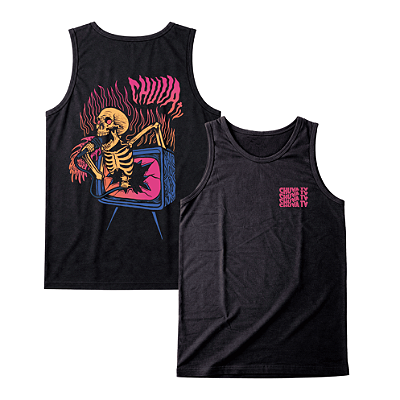 Camiseta Regata - Chuva TV - TV Skull