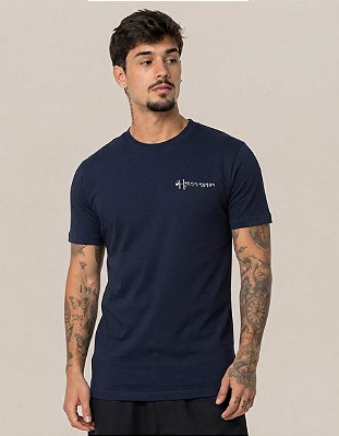 Camiseta Azul Marinho Floral