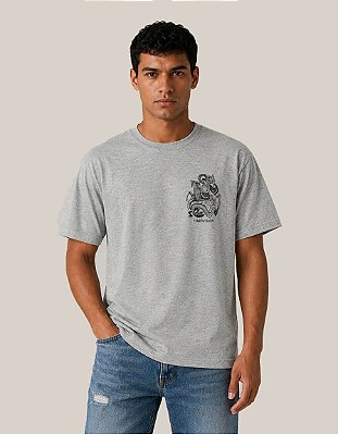 Camiseta Cinza Mescla São Jorge