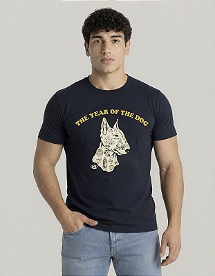 Camiseta Azul Marinho Bull Terrier