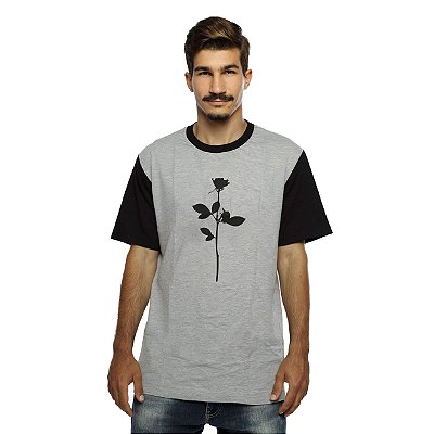 Camiseta Streetwear Cinza Silence - Manga Curta