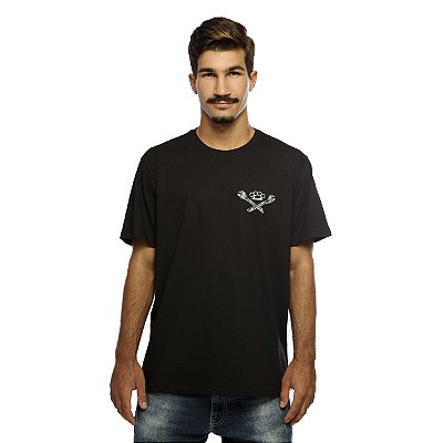 Camiseta Streetwear Preta Mechanics - Manga Curta