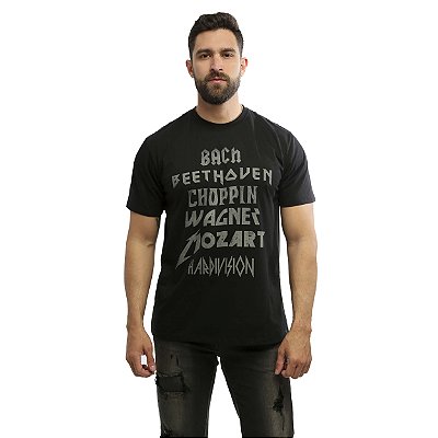 Camiseta Streetwear Preta Masters - Manga Curta