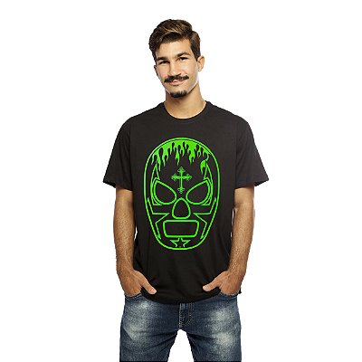 Camiseta Streetwear Preta Lucha Libre - Manga Curta