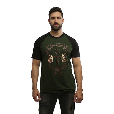 Camiseta Streetwear Verde Âncora - Manga Curta