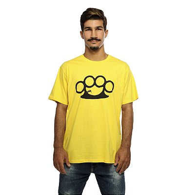 Camiseta Amarela Halfpipe Streetwear Manga Curta