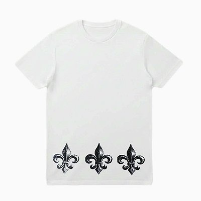 Camiseta Branca Flor de Lis