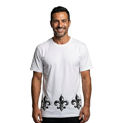 Camiseta Branca Flor de Lis Streetwear