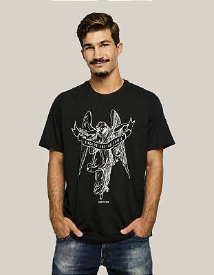 Camiseta Preta Anjo Gustave Dore